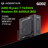 AOOSTAR GODZ MINI PC Ryzen 7 7435HS Radeon RX 6600LE 8G 2*DDR5 2*PCIE 4.0 SSD 2*2.5G Lan Desktop Mini PC Gaming Computer