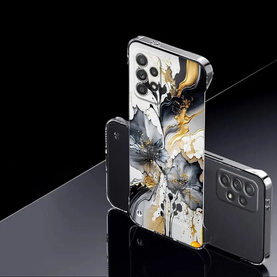 Marble Hard Phone Case for Samsung Galaxy A12 A23 A51 A14 A15 A24 A33 A34 A52 A53 A54 A55 Clear Cover