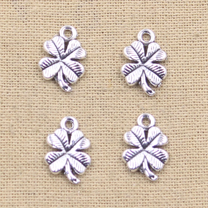 20pcs Charms Lucky Irish Four Leaf Clover 17x11mm Antique Making Pendant fit,Vintage Tibetan Bronze,DIY Handmade Jewelry