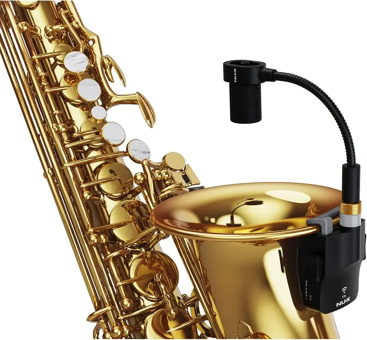 NUX B6 Wireless Microphone Transmitter High Resolution 24-bit 44.1kHz Audio 2.4GHz Wireless Saxophone Microphone