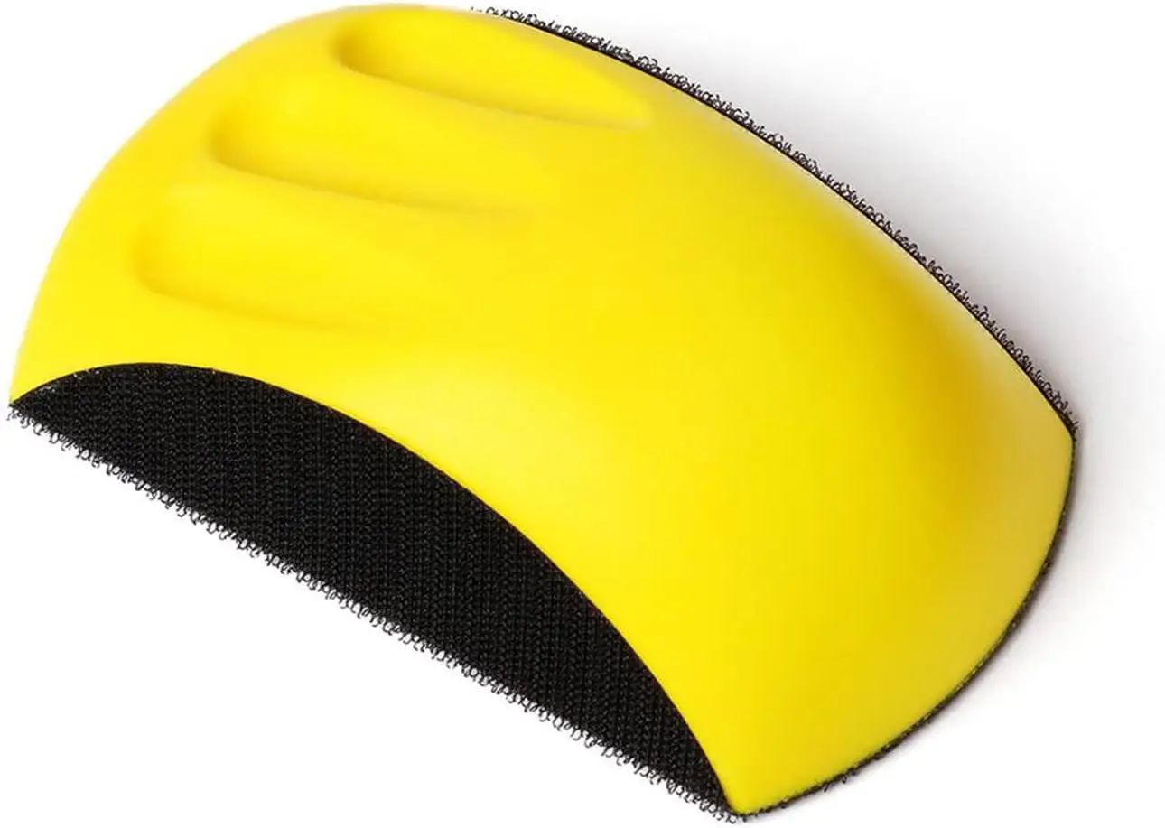 6 Zoll 150 mm Handschleifblock PU Hakenschlaufe/Leder Handschleifwerkzeug für Klettverschluss Schleifpapier Kfz-Schleifscheibe – Detail 7