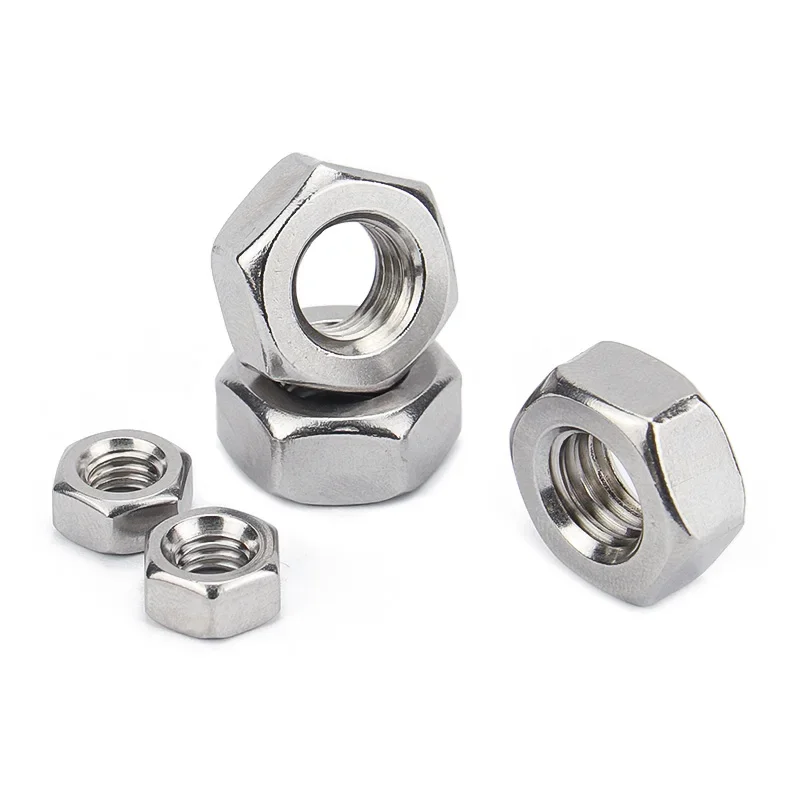 2~40pcs M1 M1.2 M1.4 M1.6 M2 M2.5 M3 M3.5 M4 M5 M6 M8 304 Stainless Steel Hex Hexagon Nut DIN934