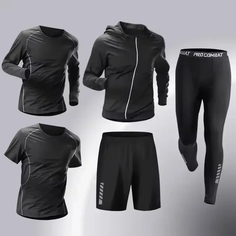 

COSda@Sports Clothing Set Fitness Jogging Compression Suit Training Costume Sports Clothing Dry Fit