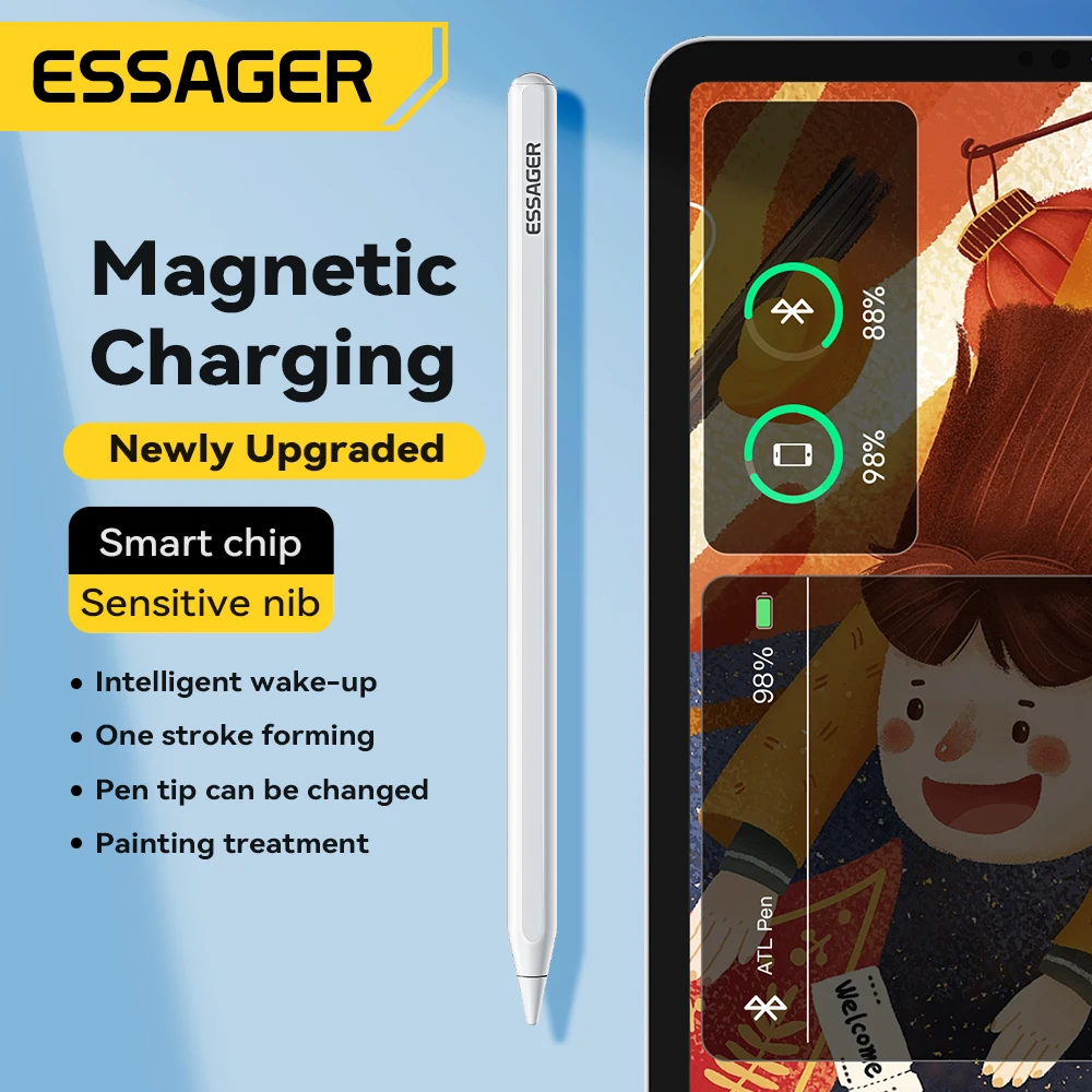 Essager Stylus Stift für Apple Pencil iPad Pro für Mini Bluetooth magnetische drahtlose Aufladung kapazitive Stifte iPad Zubehör