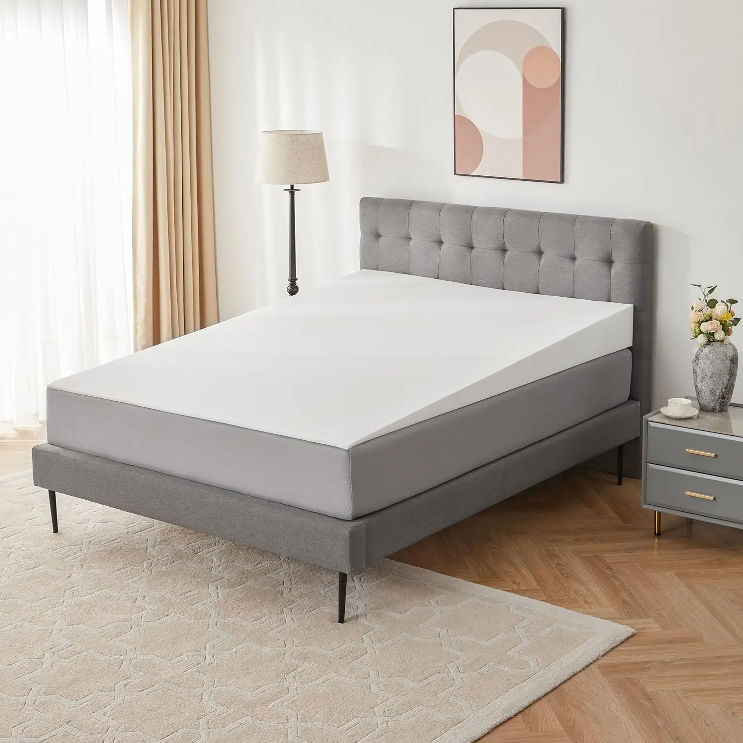 

7-Inch King Inclined Bed Wedge Mattress Topper for Acid Reflux, GERD, Neck & Back Pain Relief