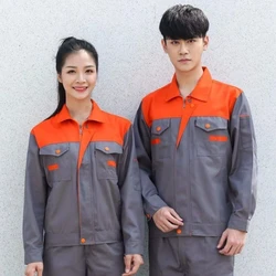 2024 Work Suit Men's Coat Autumn and Winter Thickened Auto Repair Factory Site Overalls Trousers Labor Protection Clothing