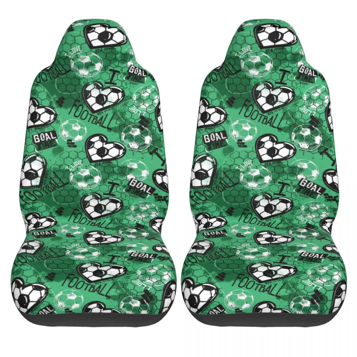 Football Soccer Patten Universal Car Seat Cover Auto Interior Suitable For All Kinds Models Seat Covers Fabric Hunting