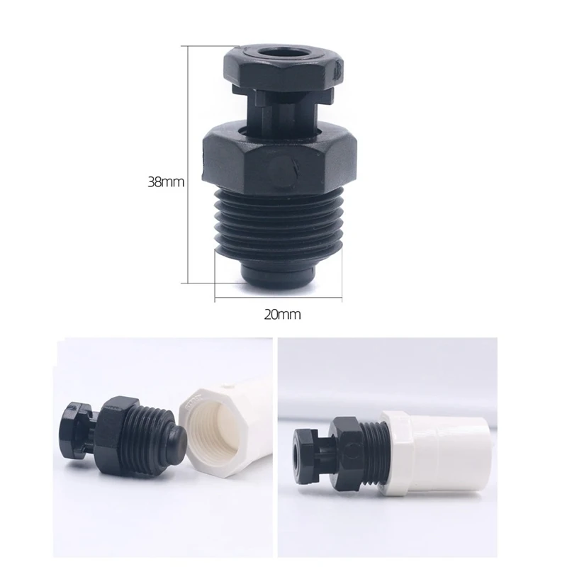 1/2~2 Inch Automatic Intake And Exhaust Valve Fittings Accessories Plastic Miniature Air Valve For Agricultural Irrigation