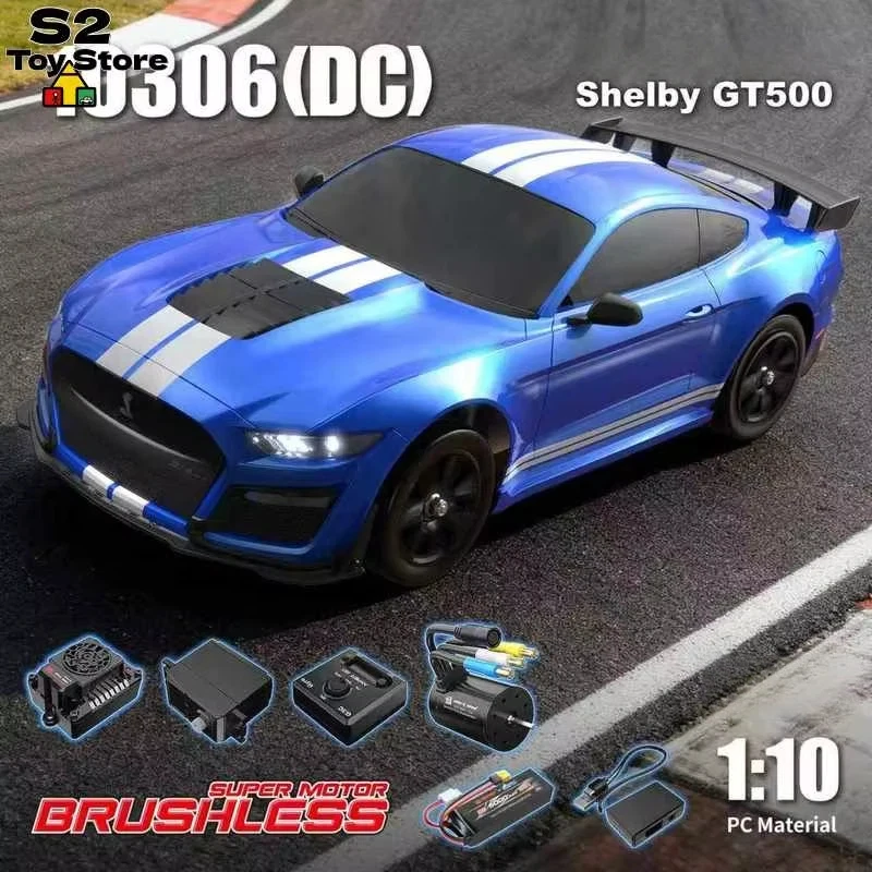 MJX Hyper 1:10 Scale Brushless Remote Control Car Ford Mustang Shelby GT500 10306 High Speed Off Road Rally Vehicle PC Material