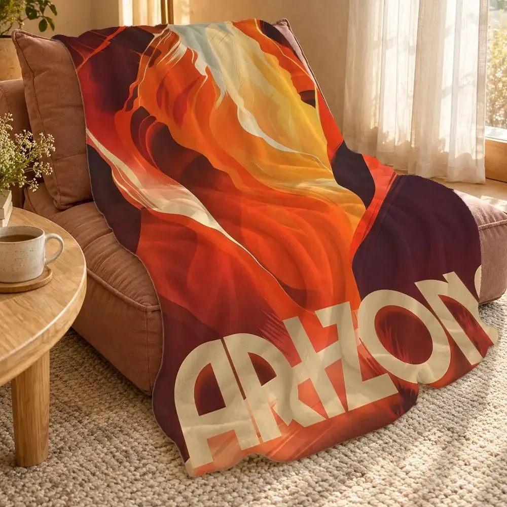 Antelope Canyon Throw Double Sided Flannel Throw Blanket Soft Travel Camping Sofa Bed Home