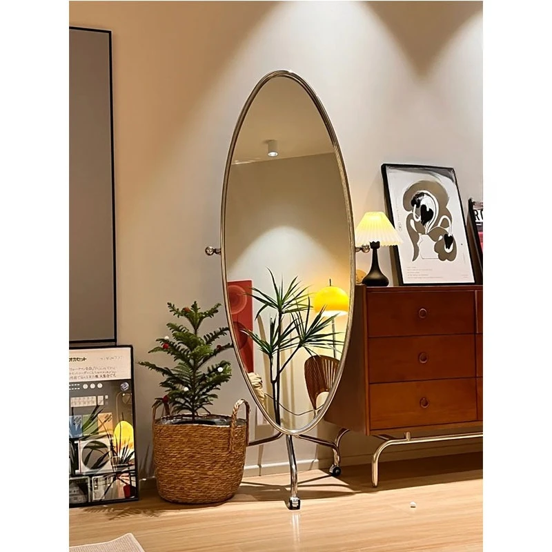 

Full Body Mirror Stylish Removable Stainless Steel Clothing Studio Floor Fitting Mirror