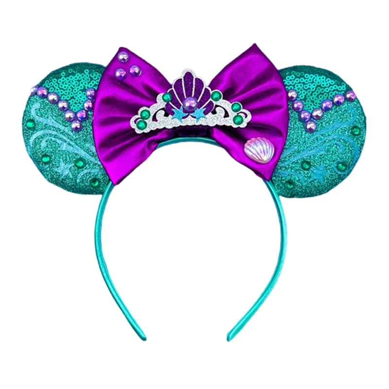 Mermaid Mickey Mouse Ears Headband Minnie Hair Bows Charactor For Women Festival Hairband Girls Hair Accessories Various Styles