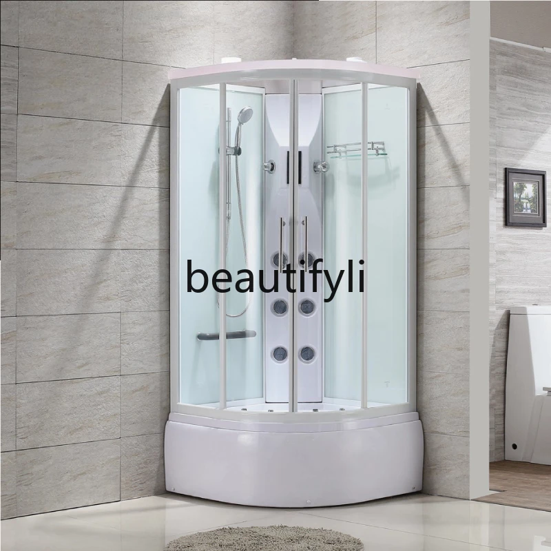 

Bathroom Integrated Shower Room Rectangular Steam with Bathtub Curved Shower Room