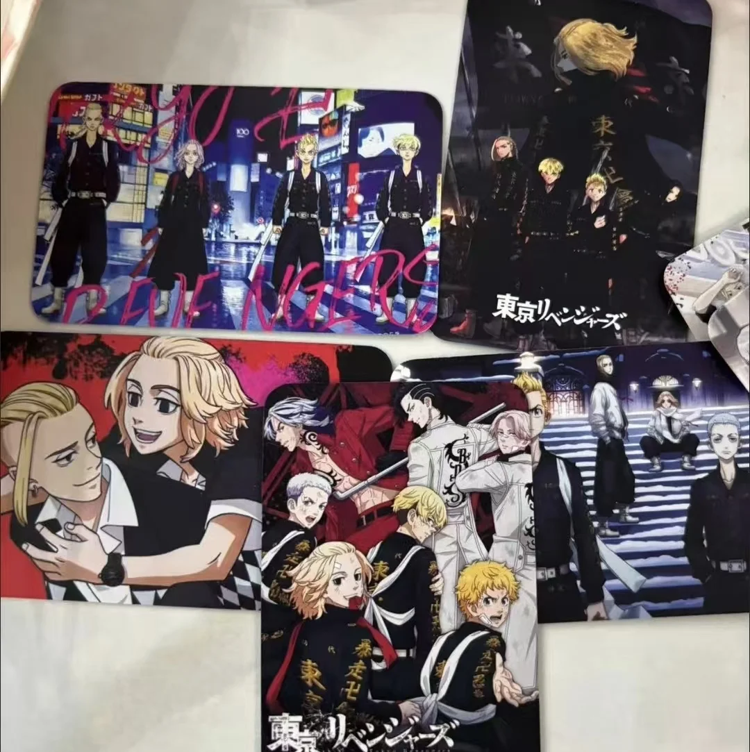 60Pcs Tokyo Revengers Lomo Card Photocards Anime Figure Small Card Mikey Draken Chifuyu Postcard Bookmark Collectible Fans Gift