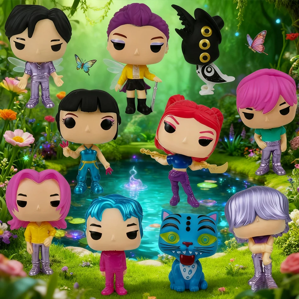 

Anime Kpop Demon Hunters Figure Model Toy Cartoon Gaming Desk Decor Collection Kids Peripherals Gift