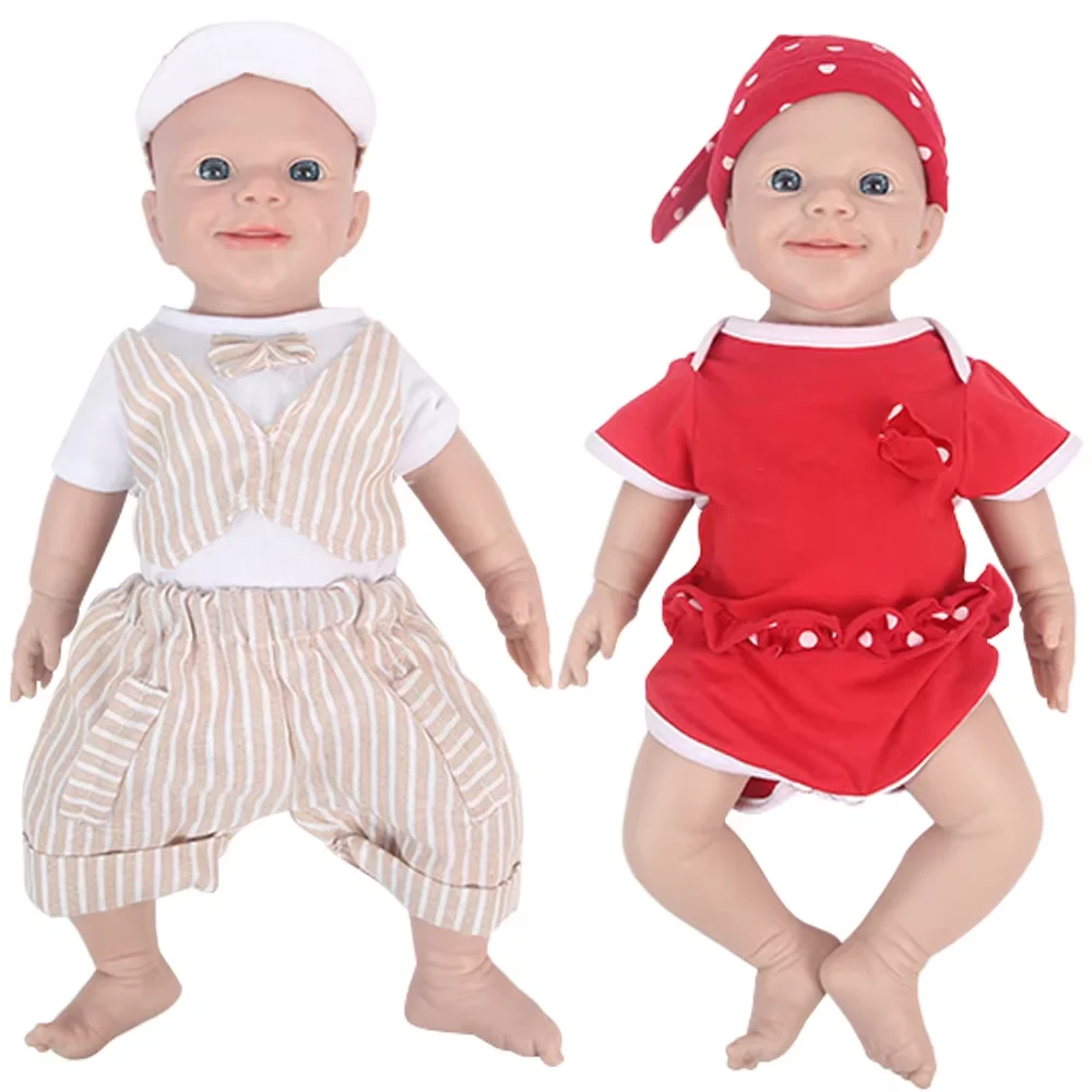 

IVITA WG1549 46cm 2.63kg 100% Full Body Silicone Reborn Baby Doll Realistic Baby Toys with Clothes for Children Christmas Gift