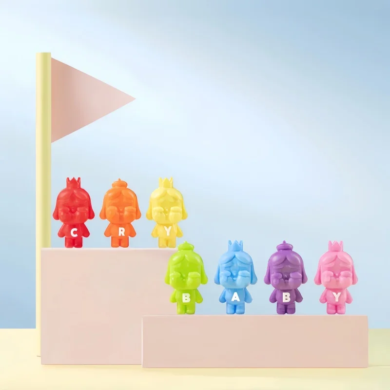 

POP MART Crybaby Mini Cute Dolls Rainbow Gradient Spring Series Collectible Figurine Desktop Decoration For Adult Collectors