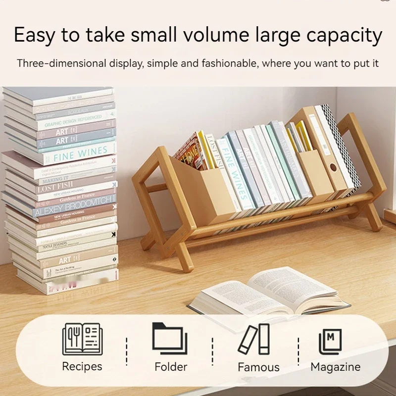 Desktop Small Book Rack for Room Book Shelf Furniture CD Storage Shelf Simple Economy Book Stand Bookshelves Bookcase  Organizer