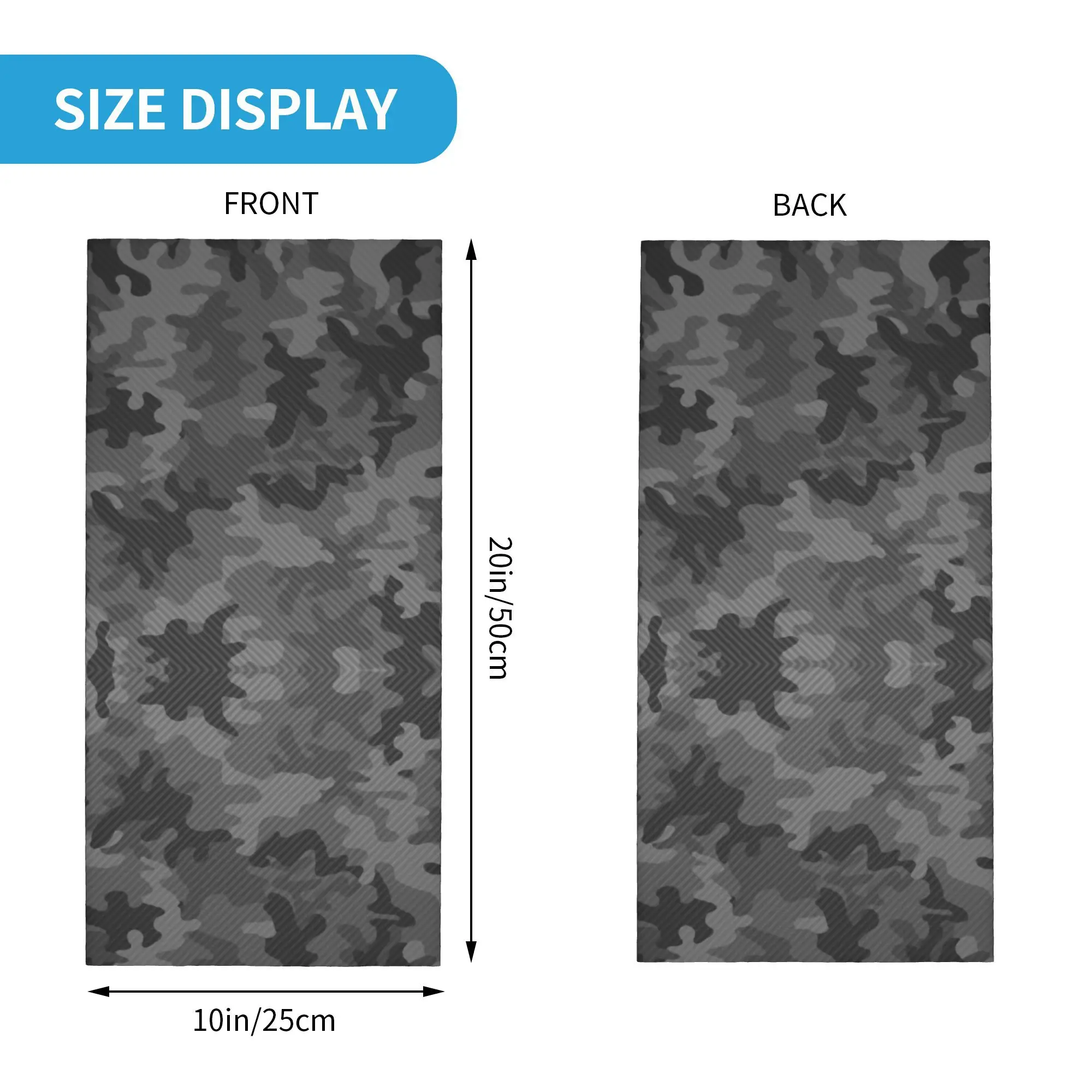 Custom Carbon Camo Bandana Neck Gaiter UV Protection Face Scarf Cover Women Men Army Military Camouflage Headwear Tube Balaclava