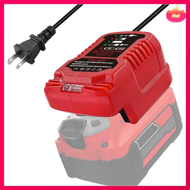 

ABYP 2X Battery Charger For Craftsman V20 20V Max Lithium Battery Mini Charger For CMCB202 CMCB204 CMCB206 CMCB104 US Plug