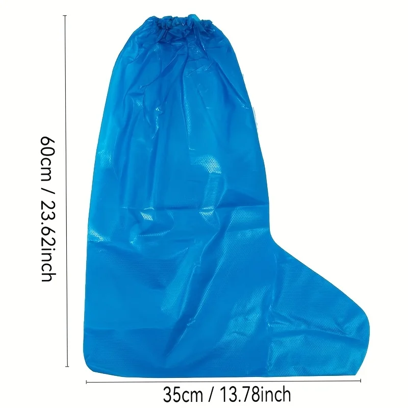5pairs Thickened disposable waterproof shoe cover, waterproof and anti slip transparent plastic shoe cover for rainy days,