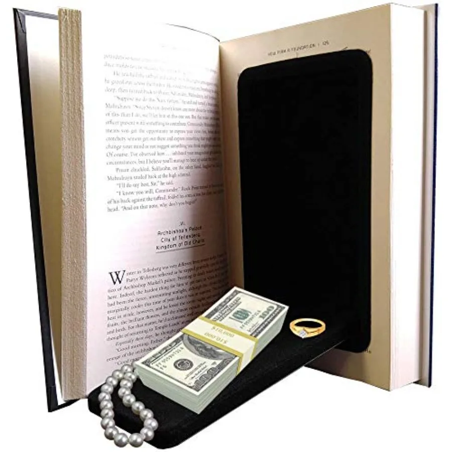 Large Hardbound Book Safe Hidden Storage Book Conceal Valuables in Plain Sight Decoy Design