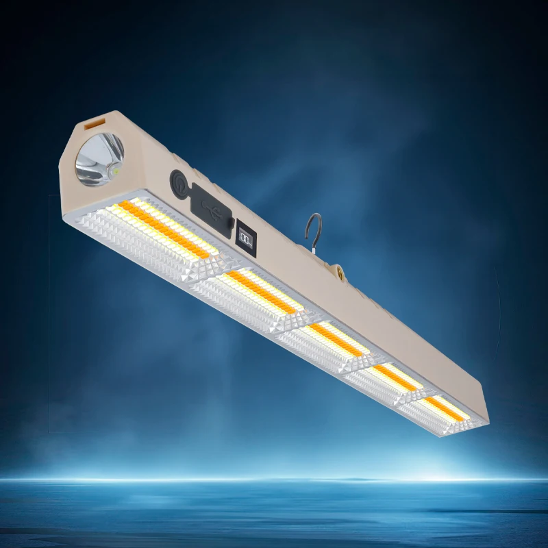 【شريط إضاءة LED مغناطيسي بقدرة 8800 مللي أمبير في الساعة】ضوء طوارئ محمول قابل لإعادة الشحن مع 3 أوضاع ألوان، وشاحن USB للهاتف المحمول، وخطاف ومغني