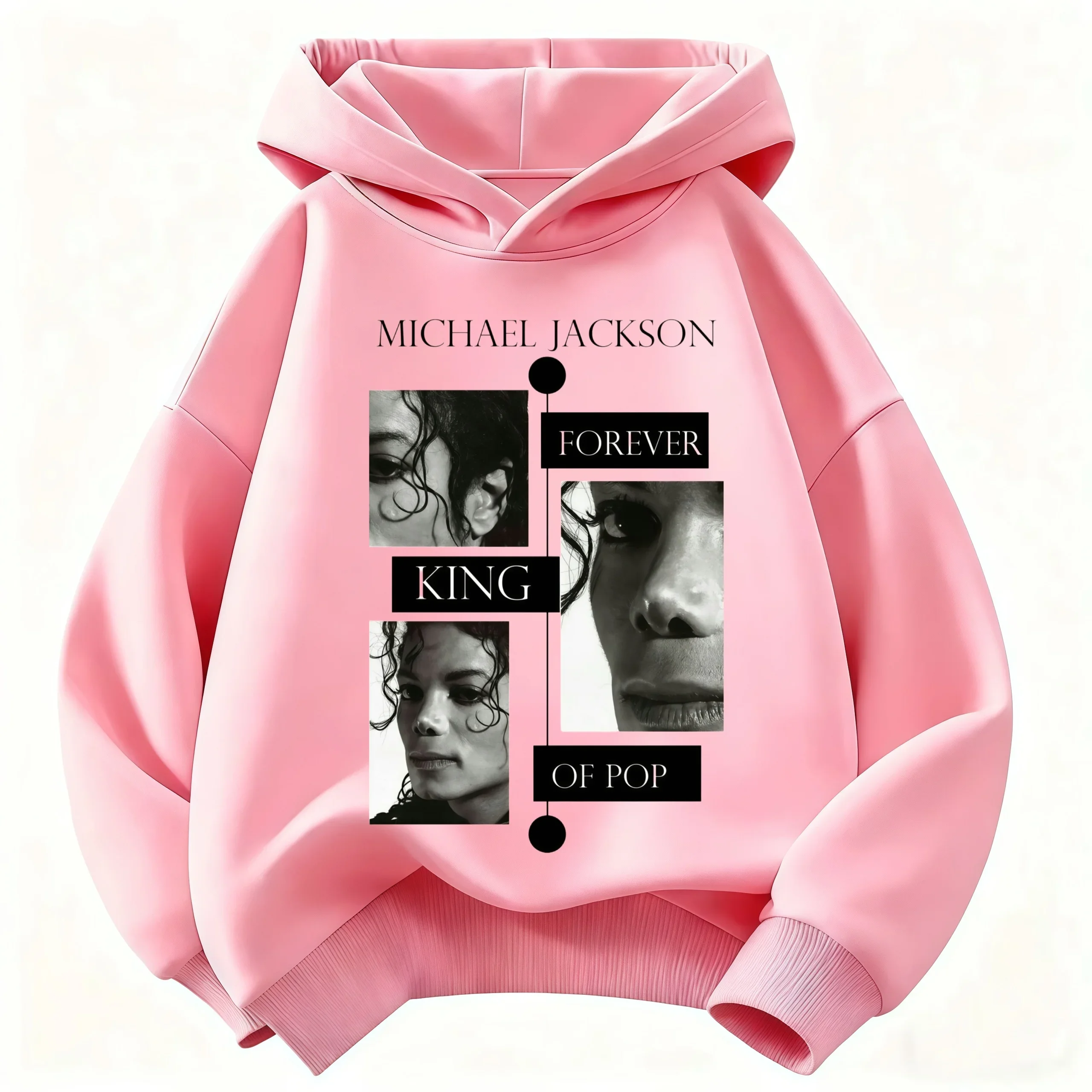 Autumn/Winter long-sleeved hoodies for boys and girlsstreetwear for pop music lover featuring MichaelJacksonasthe
