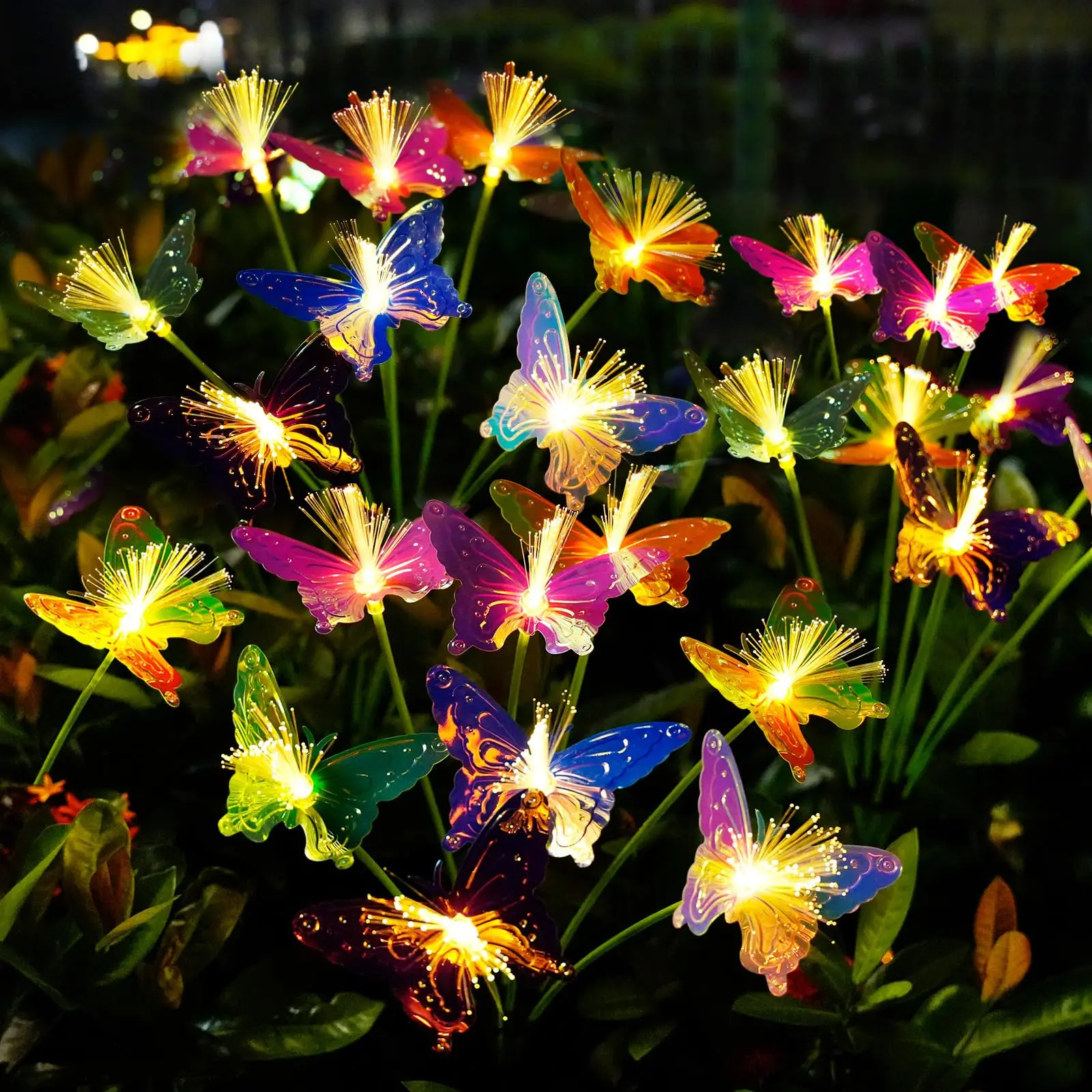 

Solar Garden Light LED Solar Butterfly Light Outdoor Waterproof Swaying Light Butterfly Dual Modes for Garden Yard Patio Pathway