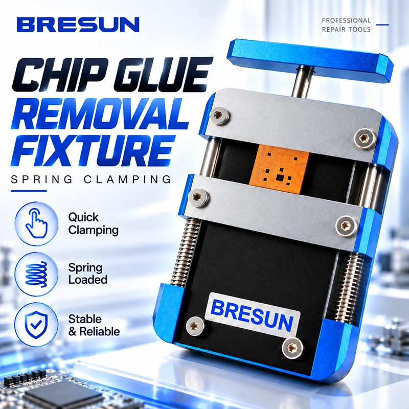 BRESUN CF01 Universal Chip Clamp Durable Fixture Strong Clamping Holder for Phone BGA IC CPU Motherboard Repair Fixture Tool