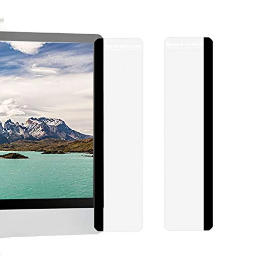 شاشة مذكرة لوحة شاشة الكمبيوتر حامل ملاحظة لاصقة لوحة رسائل شفافة من الأكريليك للمكتب مجموعة واحدة من اليسار واليمين #1