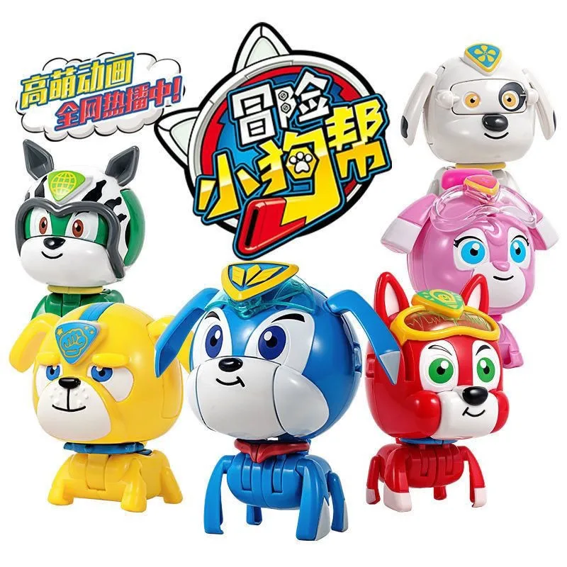

Приключение щенка банда аниме деформация собаки робот фигурки животных деформация игрушки-трансформеры для домашних животных дети подарок для мальчиков и девочек