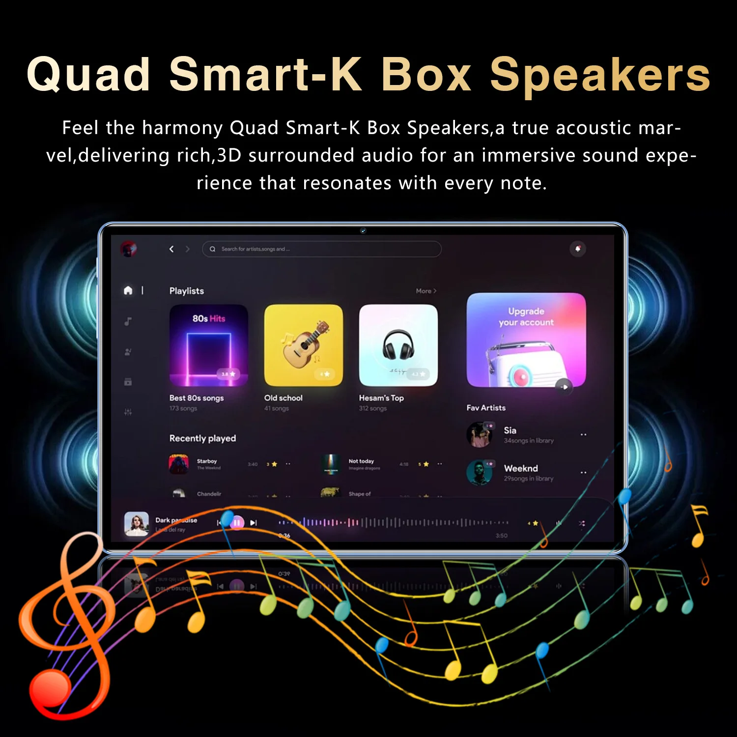 تابلت مكتبي للألعاب مقاس 10.1 بوصة يعمل بنظام أندرويد وبلوتوث