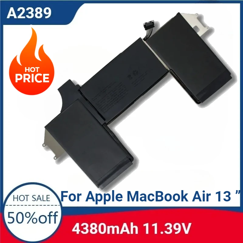 

Высококачественная сменная батарея для ноутбука A2389 11,39 В 4380 мАч для Apple MacBook Air 13 дюймов A2179 A2337 Air M1 Entry 2020