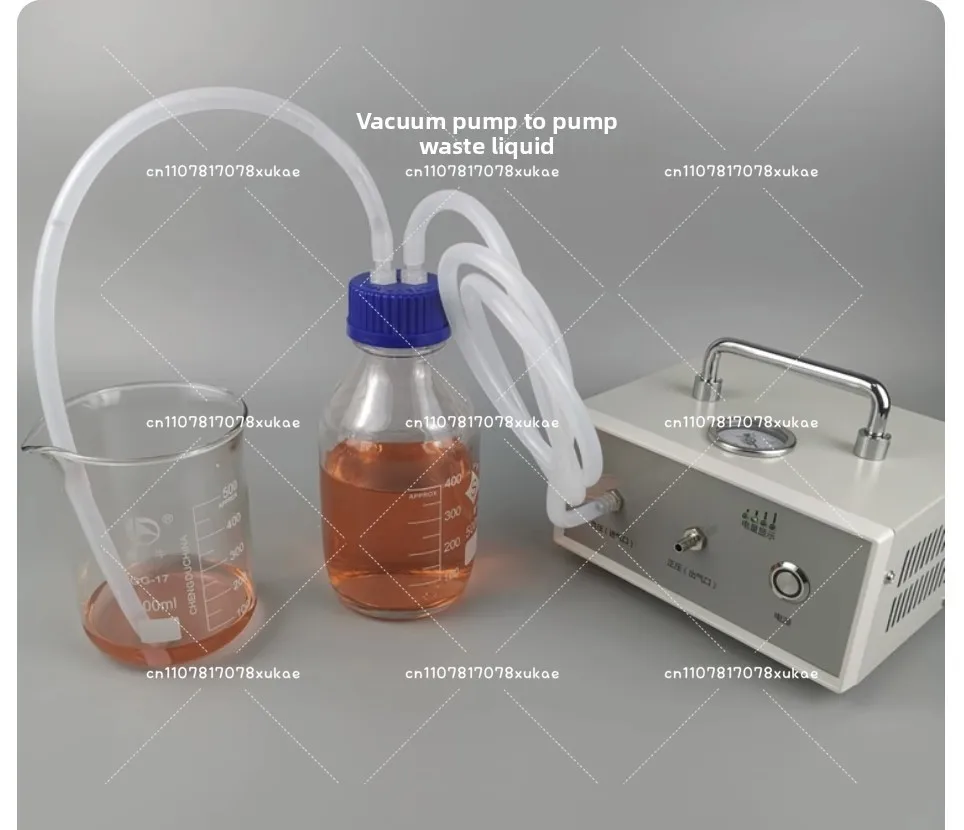 Laboratory Oil-free Mini Diaphragm Vacuum Pump Electric Small Suction Filter Pump AC 100-240V Adjustable Pressure-80KPA 10L/MIN