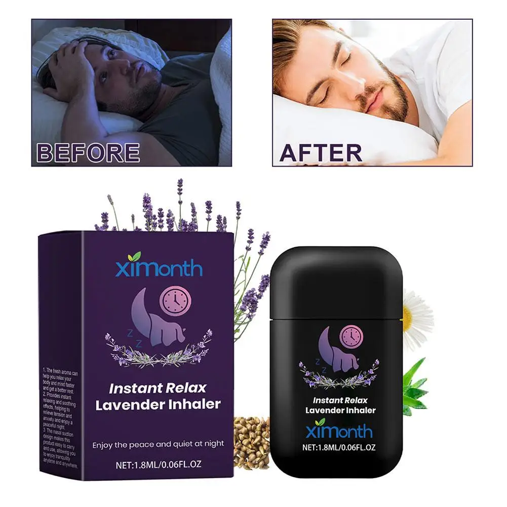 Lavender Essential Oil Nasal Inhaler for Better Sleep Calming Relaxation Natural Breathing Aromatherapy Inhaler Sleep Aid Y6G9