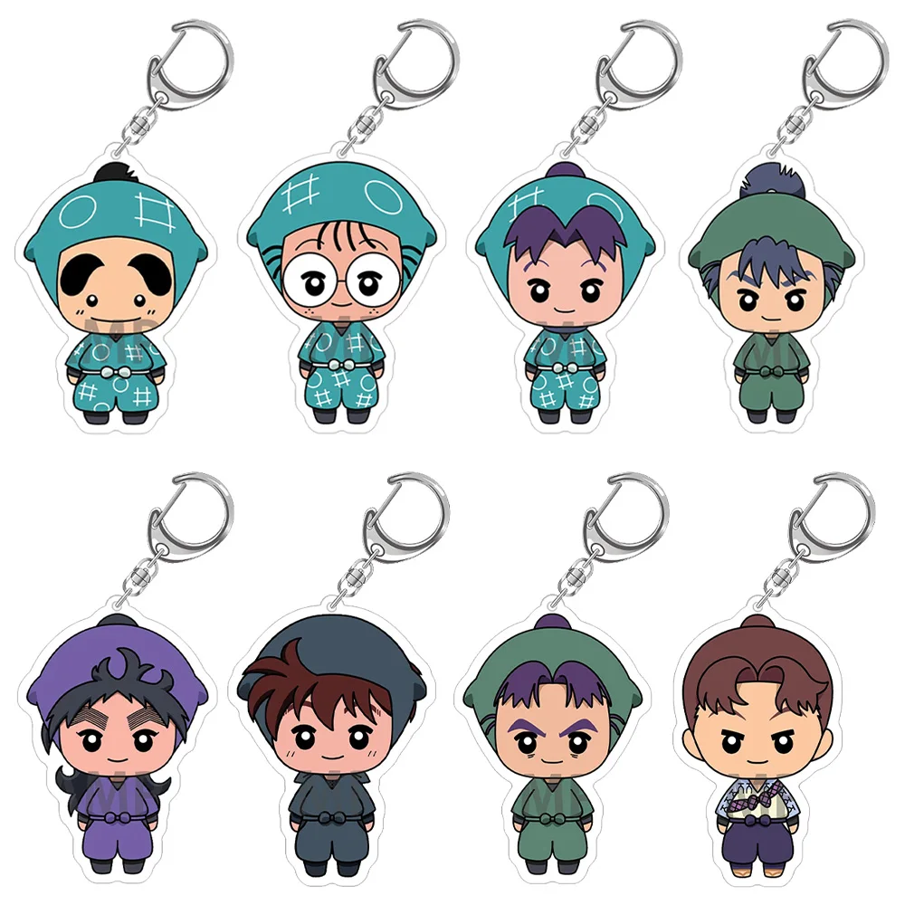 Nintama Rantarou Mascot Kirimaru Shinbei Kuroki Nanatsumatsu Tobe-sensei Doi-sensei Chibi Anime Acrylic keychain Bag pendant Toy