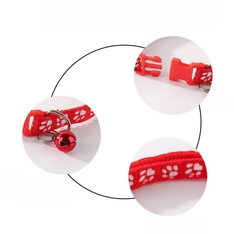 Cat and Dog Universal Dog Cat Neck Ring Small and Medium Sized Dog Teddy Adjustable Pet Towing Rope Neck Ring Bell Collar