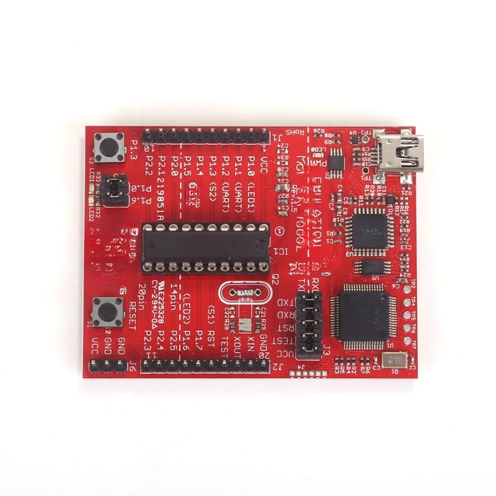 Programmable MSP430G2553 Evaluation Board with Emulator Support for MSP430G2xx Devices and In-Circuit Debugging