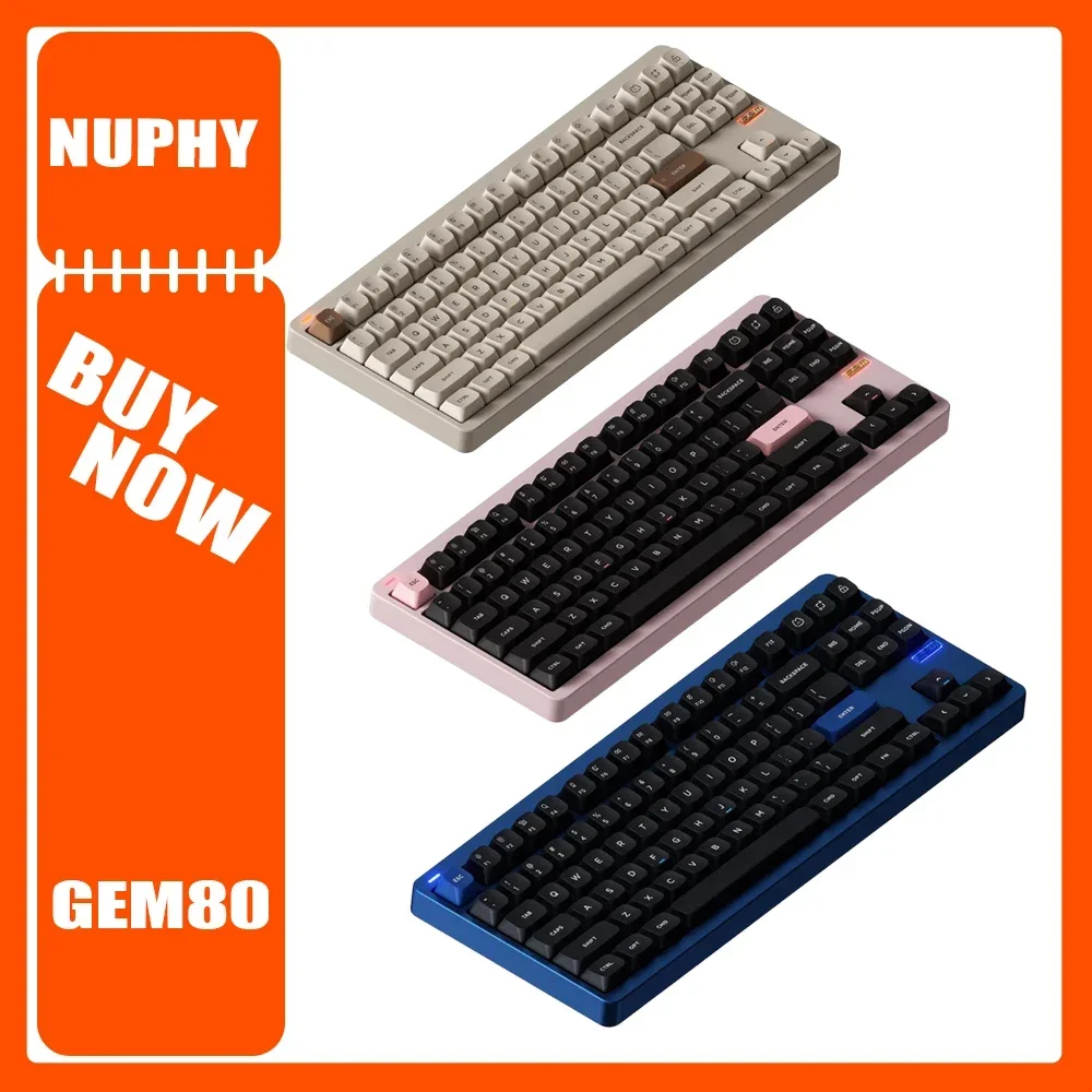 NuPhy Gem80 Mechanical Keyboard Kit Wired Aluminium Alloy Hotswap E-SPORT Gaming Customized Keyboard Kit Pc Accessory GIFTS