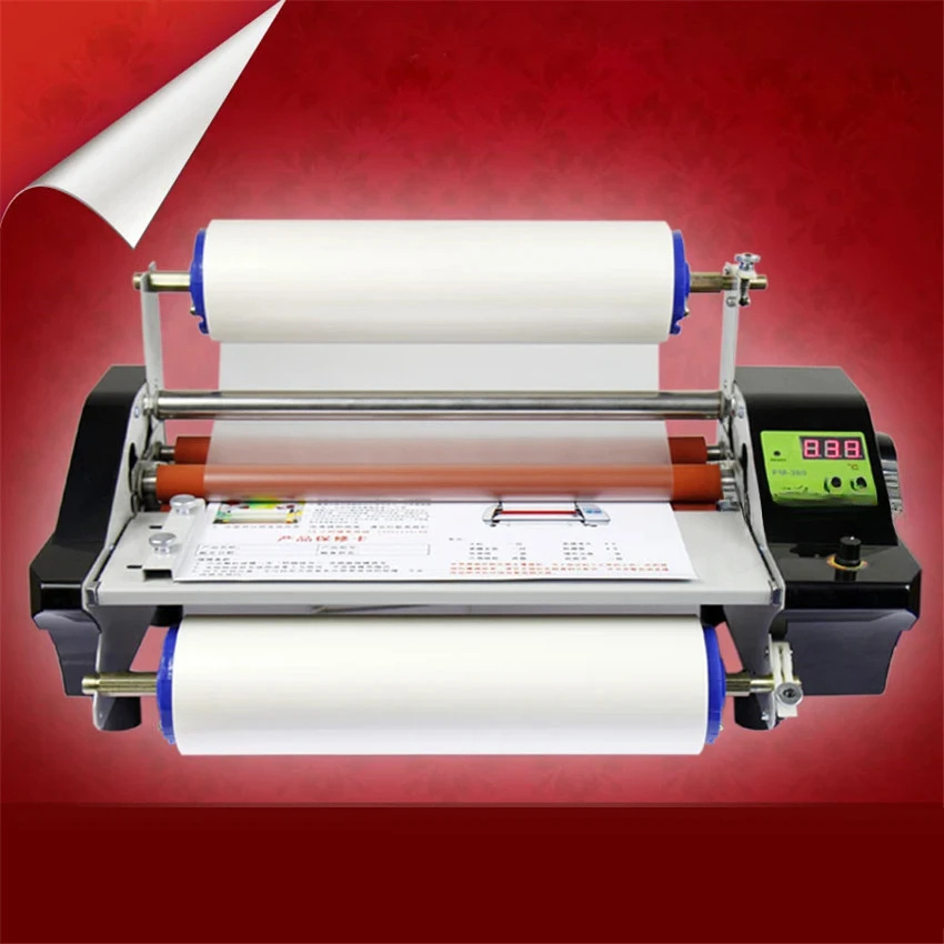 stepless speed modulation  for FM360S Hot&Cold Laminator hot mounted stickers cold mounted photo lamination film machine