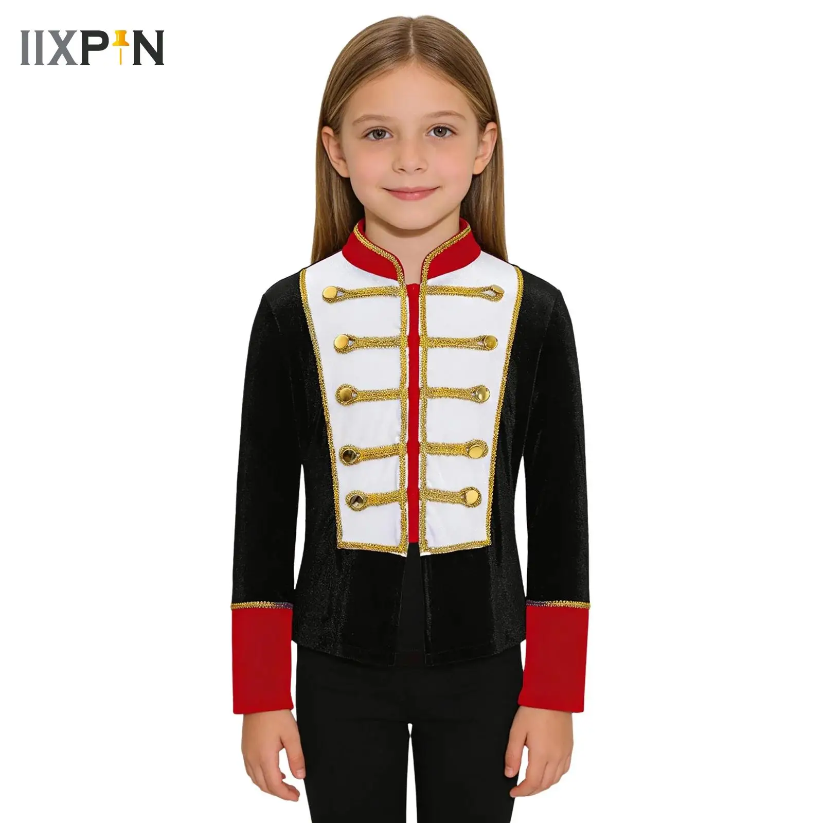 Abrigo de Maestro de Ceremonias de Circo para Adolescentes, Abrigo de Guardia Real de Lujo, Disfraz de Showman Infantil, Chaqueta de Frac de Caballero de Manga Larga