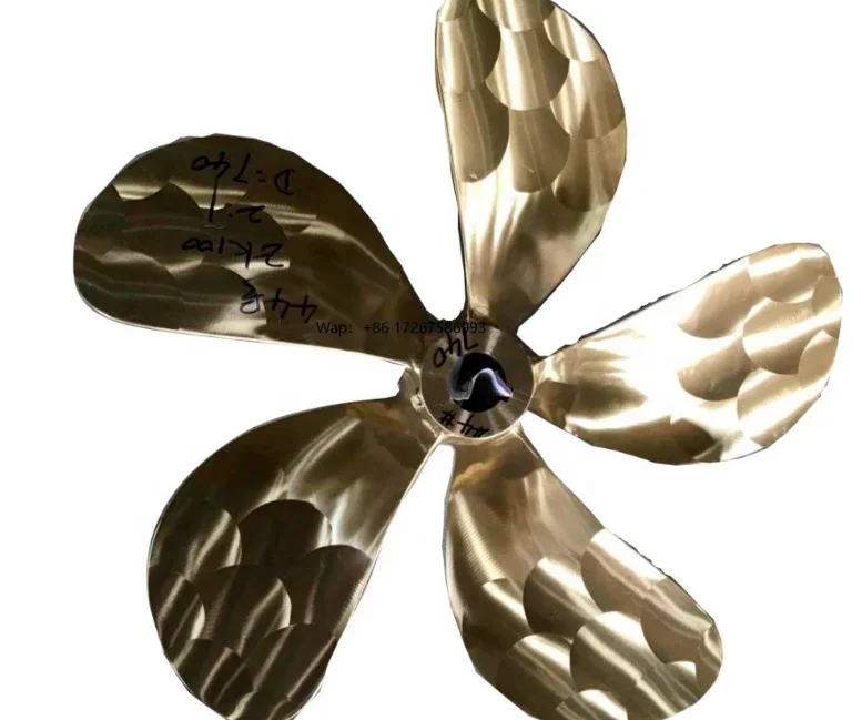 Marine Copper Inboard Propeller 5 Blades , Dia. 500-8000mm ,Boat Propeller Customized , Material Bronze CU1,CU3,CU4