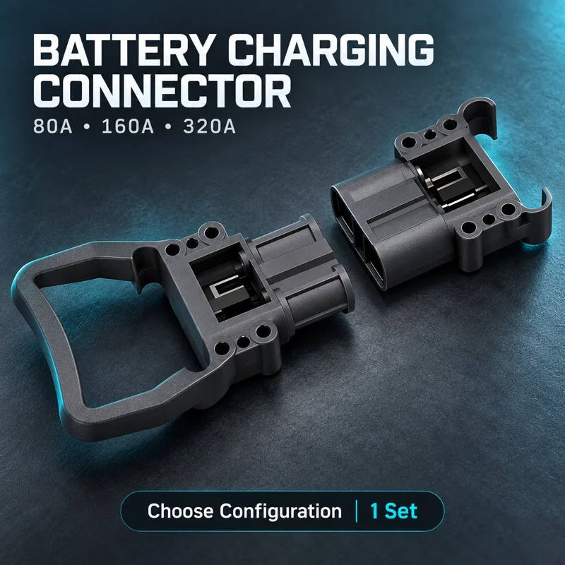 Forklift Charging Battery Plug Socket 80A 160A 320A Male Female Connector with Optional Auxiliary Contacts 1 Set