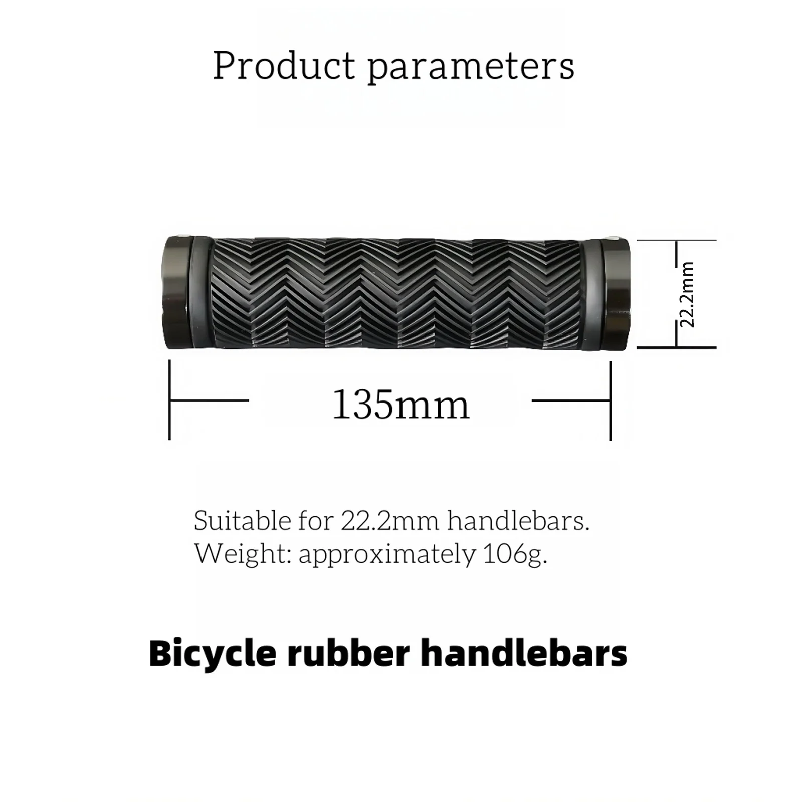 Bicycle Handlebar Grips MTB Mountain Bike Grip Handle Bar Grips Cover Shockproof Non-Slip 22mm Soft Rubber Grip Handle Grips