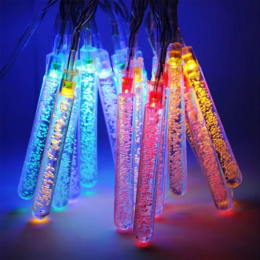 LED Bubble Bar Column Light String Outdoor Waterproof Courtyard Garden Indoor Decorative Light