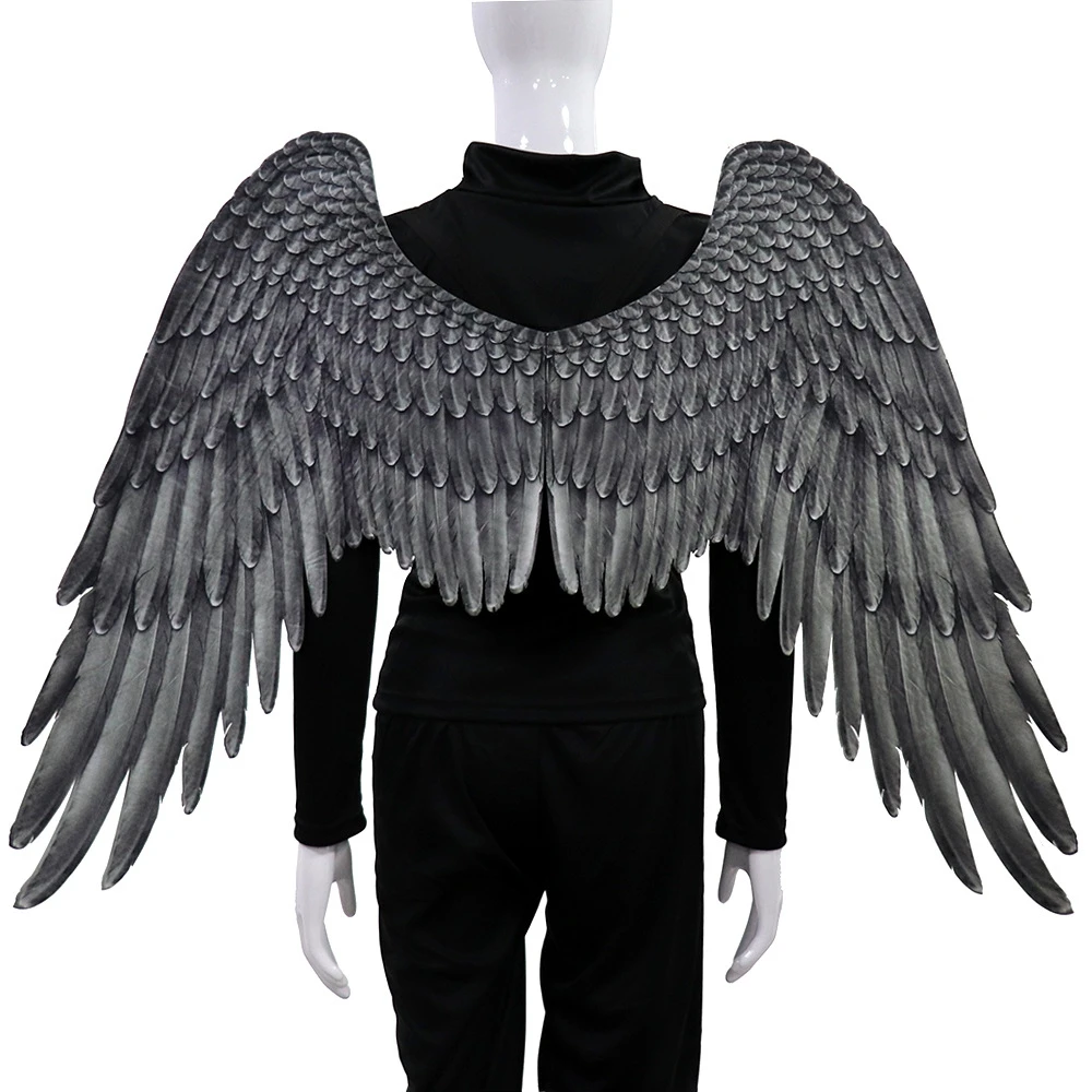 Angel Wings Carnival Mardigras Halloween Extra Large Black and White Wings Costume Props