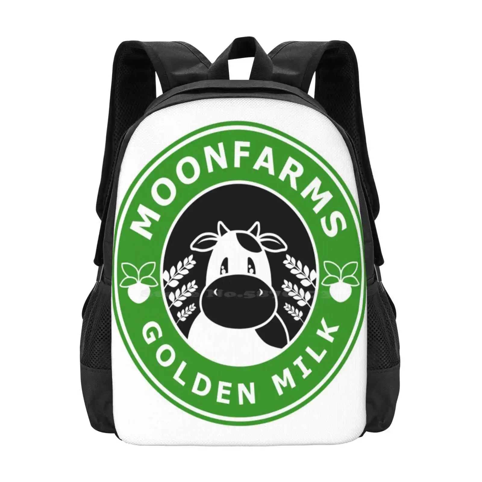 

Лунные фермы Золотой молочный школьный рюкзак большой емкости рюкзак для ноутбука урожай луна видеоигры видеоигры игры Nerd Stuff сельское хозяйство