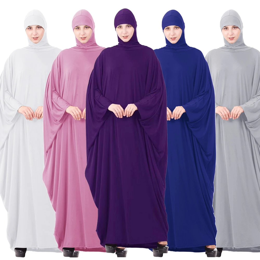 

Eid Ramadan Hooded Abaya Muslim Women Dress Islamic Prayer Garment Full Cover Robe Kaftan Caftan Arabic Clothing Worship Gown