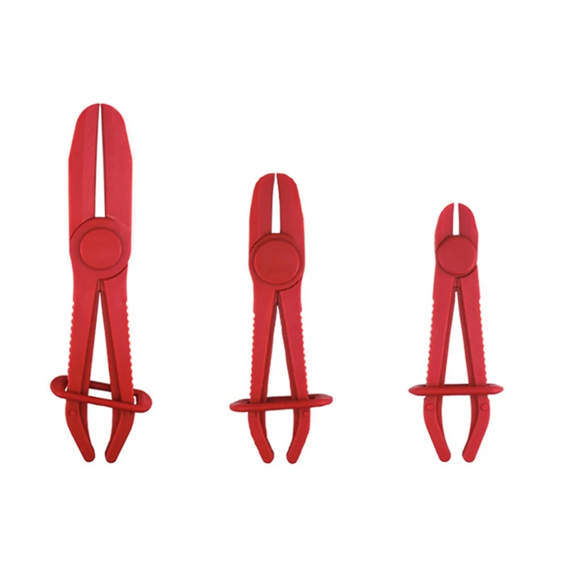 ชุดคีมตัดสายยาง3ชิ้น/เซ็ตสำหรับรถยนต์ชุดอุปกรณ์คีมหนีบปิดผนึกสายเบรกน้ำมันคีมตัดแคลมป์ท่อน้ำรถยนต์เครื่องมือซ่อมซ่อม